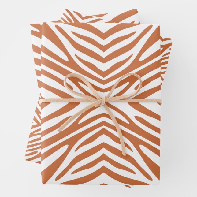 Braches Neutrales Zebra Geschenkpapier Set (Beispiel)