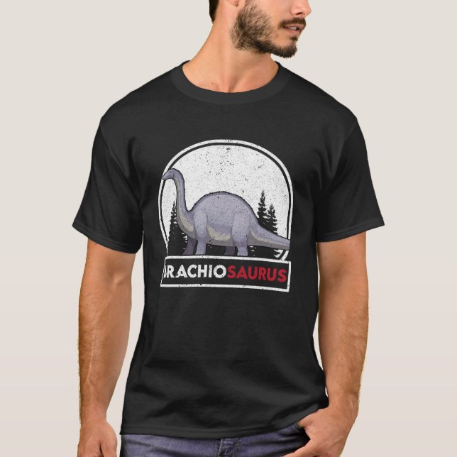 Brachiosaurus Design Prähistorischer Dinosaurier T-Shirt (Vorderseite)