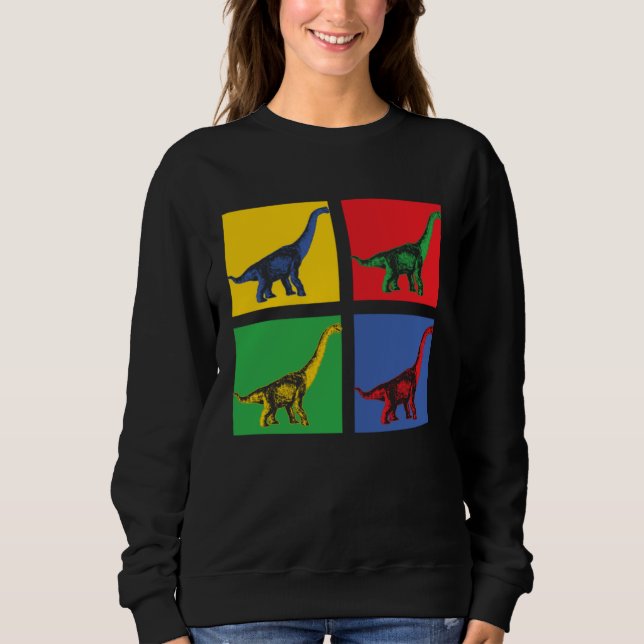 Brachiosaurus Dino Pop Sweatshirt (Vorderseite)