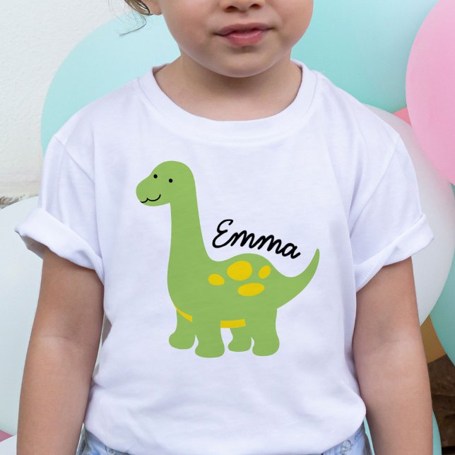 Brachiosaurus Dinosaur Kid Baby Personalize Shirt (Von Creator hochgeladen)