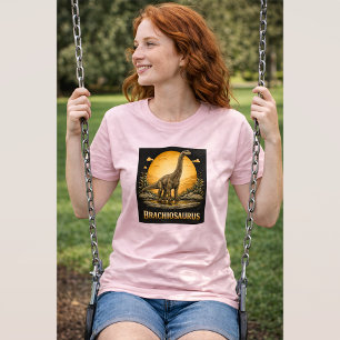 Brachiosaurus Dinosaur prähistorischer Mond T-Shirt