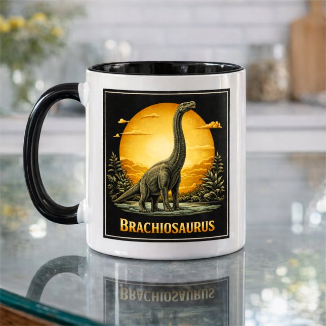 Brachiosaurus Dinosaur Prähistorischer Mond Tasse (Von Creator hochgeladen)