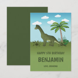 Brachiosaurus Dinosaur Tropical Happy Birthday