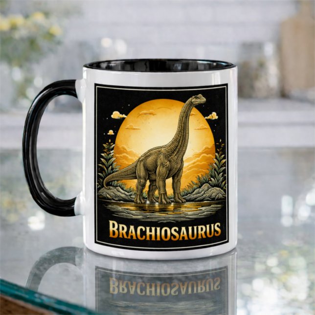 Brachiosaurus Dinosaur Vorzeit Mond Tasse (Von Creator hochgeladen)