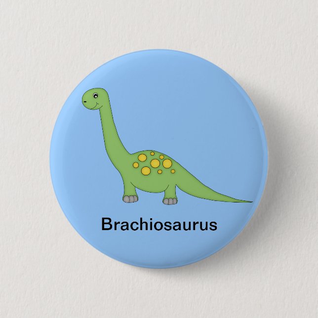 Brachiosaurus-Dinosaurier Button (Vorderseite)