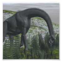 Brachiosaurus dinosaurier frische Farn - 3D render