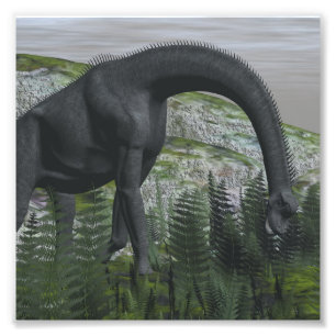 Brachiosaurus dinosaurier frische Farn - 3D render Fotodruck