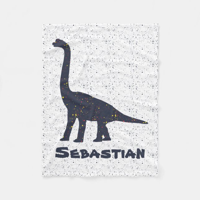 Brachiosaurus Individuelle Name Fleece Blanket, kl (Vorderseite)