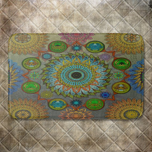 Brachyuras symbolische Kunst der Mandala Badematte