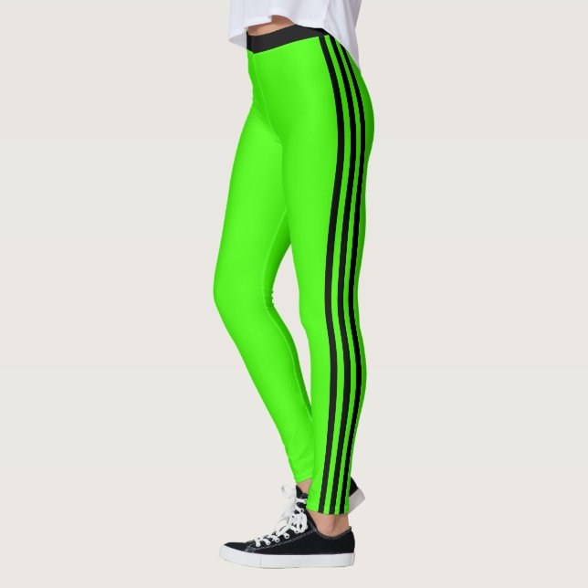 Brack Side Strip Neon Green Leggings Farbe (Links)