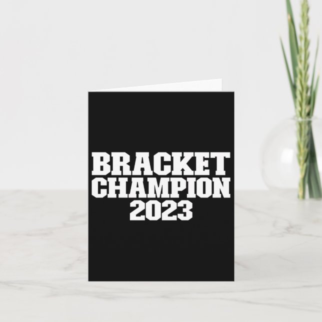 Bracket Champion 2023 Basketball Turnier Bracke Karte (Vorderseite)