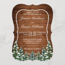 Bracket Snowy Wood & Forest Country Pine Hochzeit