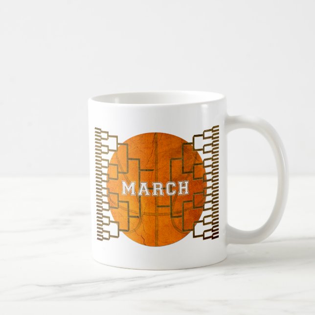 Bracketology März Basketball Wahnsinn Tasse (Rechts)