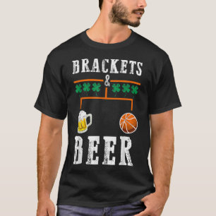 Brackets und Bier März Basketball Uni Tournam T-Shirt