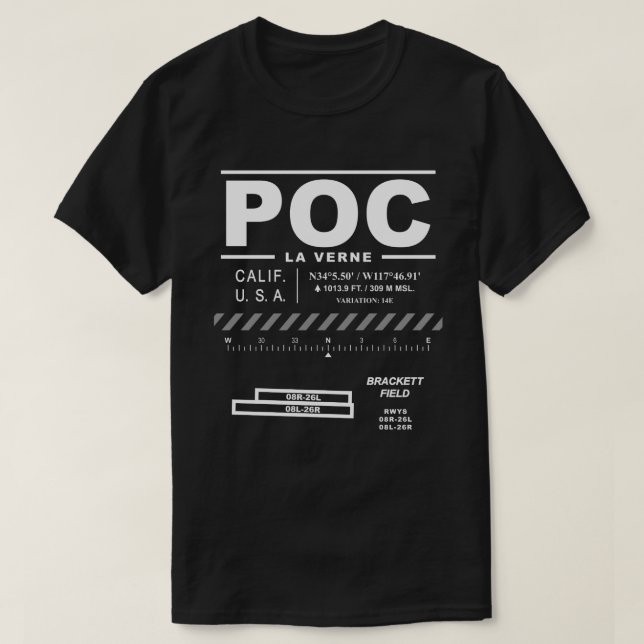 Brackett Field Airport POC T - Shirt (Design vorne)