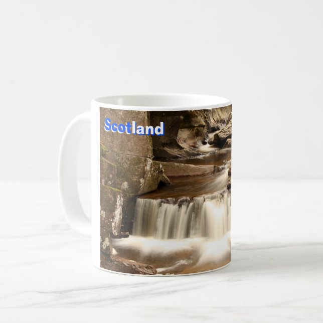 Bracklinn Falls, Perthshire, Schottland Kaffeetasse (Vorderseite Links)