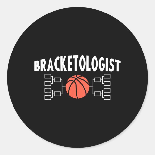 Bracologist Basball Turnier Wahnsinn Runder Aufkleber (Vorderseite)