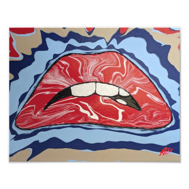 Brad Majors Inspiriert Rocky Horror Lips Fotodruck (Vorne)