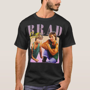 Brad Pitt 90er Stil ästhetische Lüfterkunst T-Shirt