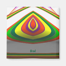 BRAD ~ SQUARE EYE 3D Fraktal Design Green Yellow ~