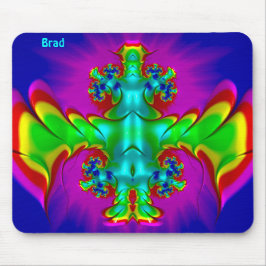 BRAD ~ Zany Hot Red, Green, Blue and Yellow ~ Mousepad