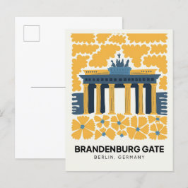 Bradenburger Tor Berlin abstrakte Reisemöglichkeit Postkarte