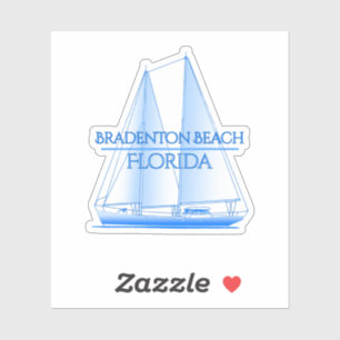 Bradenton Beach Coastal Nautical Sailing Aufkleber