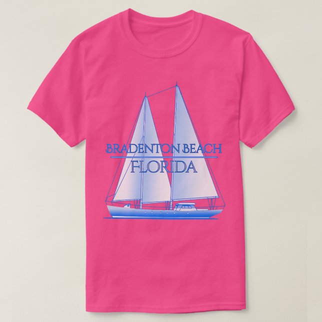 Bradenton Beach Florida Coastal Nautical Sailing S T-Shirt (Design vorne)