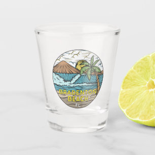 Bradenton Beach Florida Vintag Art Schnapsglas