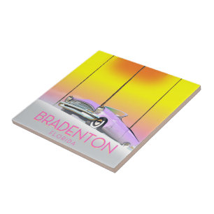 Bradenton Florida Classic Reiseplakat Fliese