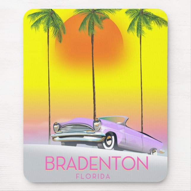 Bradenton Florida Classic Reiseplakat Mousepad (Vorne)