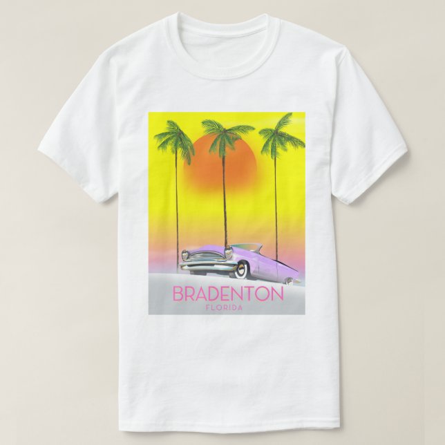 Bradenton Florida Classic Reiseplakat T-Shirt (Design vorne)