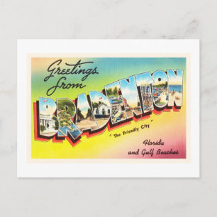 Bradenton Florida FL Old Vintage Travel Souvenir Postkarte