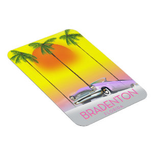 Bradenton Florida Oldtimer-Reiseplakat Magnet