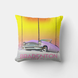 Bradenton Florida Oldtimer-Reiseposter Kissen