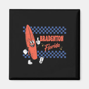 Bradenton Florida Retro Surfer Vintage Strand Für Magnet
