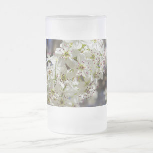 Bradford-Birnbaum-Blüten-Frostglas-Bierkrug Mattglas Bierglas