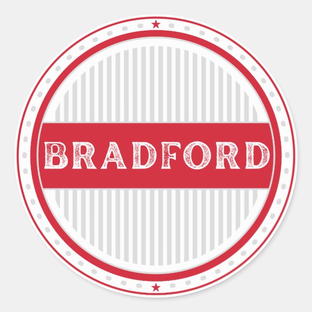 Bradford City Pride Emblem – English Identity Runder Aufkleber (Vorderseite)