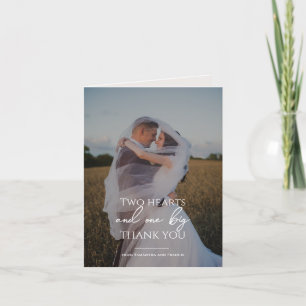 Bradford Modern Foto and Typografy Wedding Dankeskarte