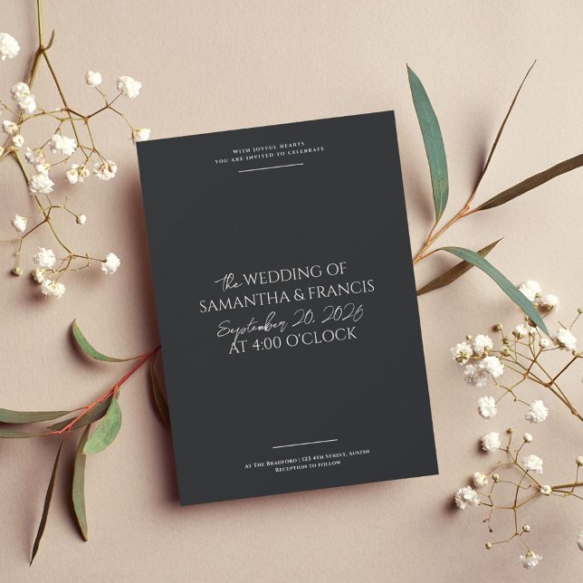 Bradford Modern Photo and Typography Wedding Einladung (Von Creator hochgeladen)