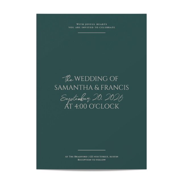 Bradford Modern Photo and Typography Wedding Einladung (Von Creator hochgeladen)