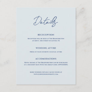 Bradford Modern Wedding Begleitkarte