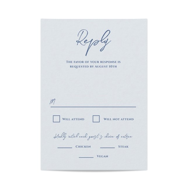 Bradford Modern Wedding RSVP Karte (Von Creator hochgeladen)