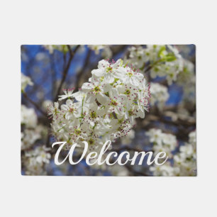Bradford Pear Blooms Welcome Doormat Fußmatte