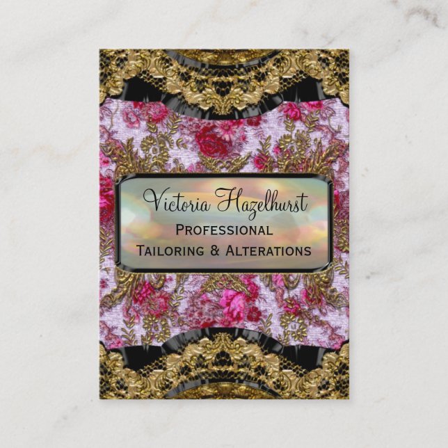 Bradfordshire Blumenblatt-elegantes berufliches Visitenkarte (Vorderseite)