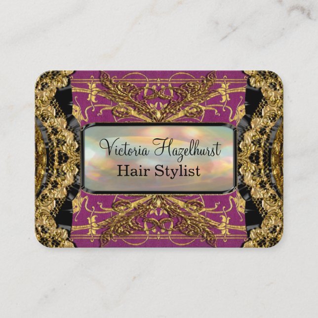 Bradfordshire Lola eleganter Hairstylist Visitenkarte (Vorderseite)