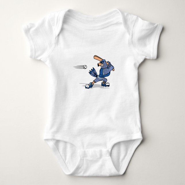Bradley-Blau-Jay Baby Strampler (Vorderseite)