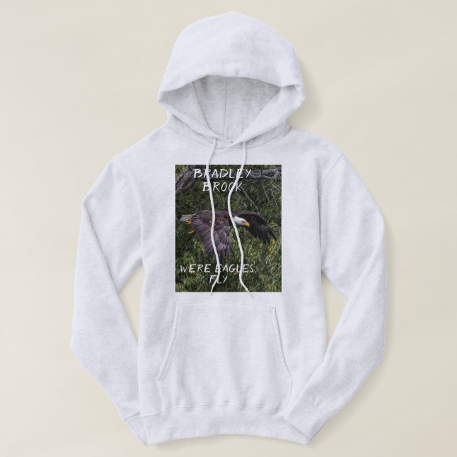 Bradley Brook Eagle Fly Kapuzenpullover Hoodie (Design vorne)