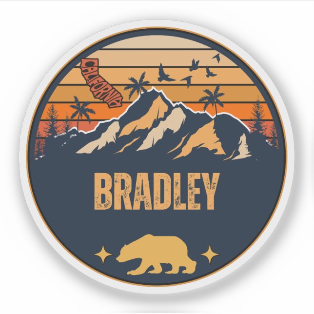 Bradley, Kalifornien Aufkleber (Vorderseite)