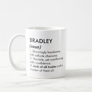 Bradley Name, Bearbeitbarer Name, Benutzerdefinier Kaffeetasse